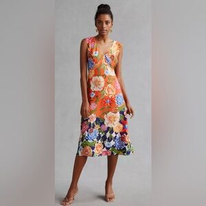 By Anthropologie Low Back Midi Dress